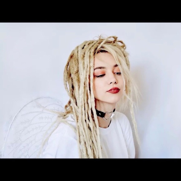 Goth Chrome Heart Choker / Wrapped Layer Bracelet w Black Adjustable Strap NIBag - Picture 9 of 14